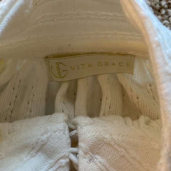 Vita Grace Palma Fine Gauge Sweater in Ivory White - Picture 13 of 15